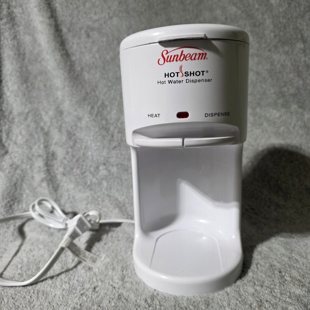 Sunbeam Hot Shot 3211 Hot Water Dispenser White 16 oz Tested Clean Vintage